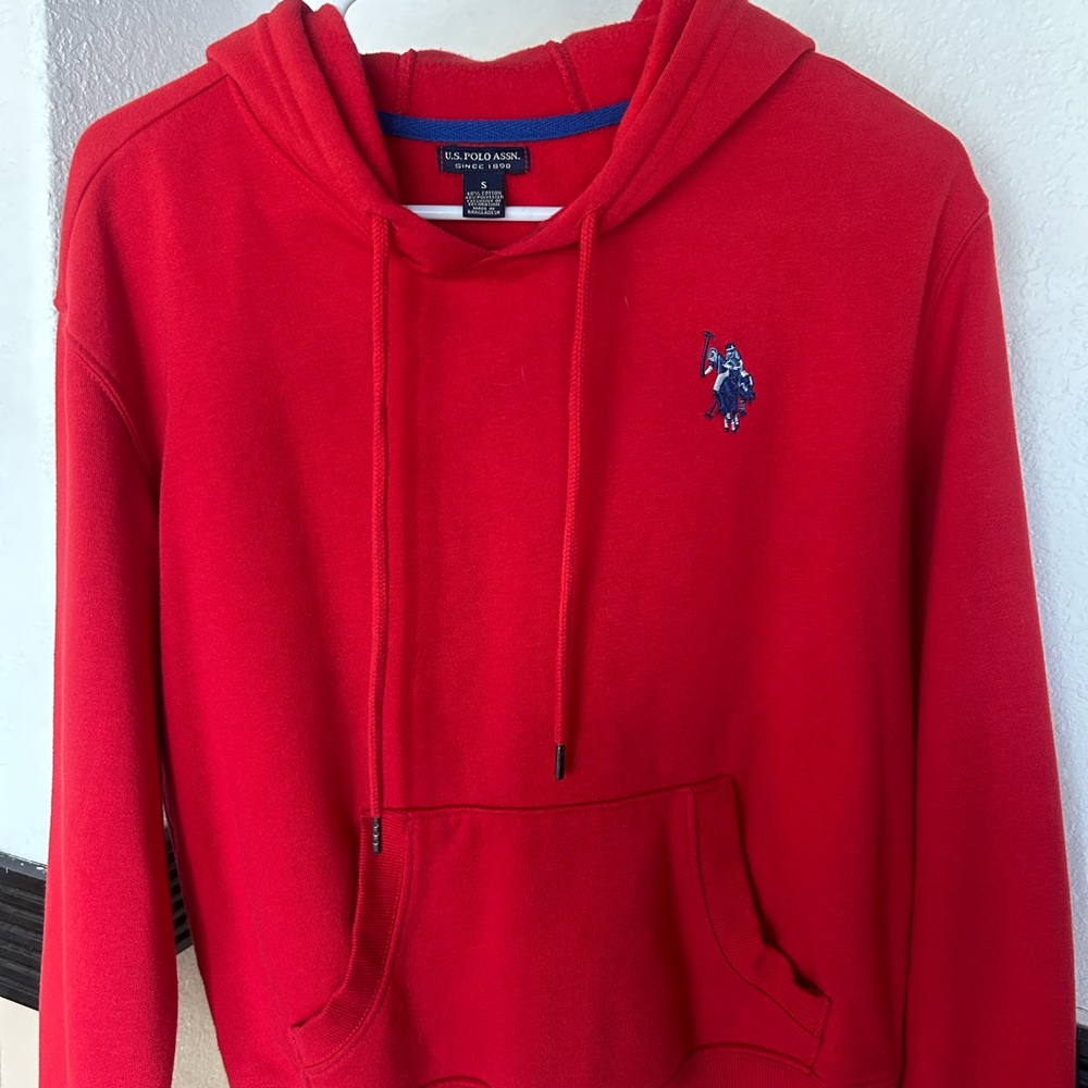 Red Polo Hoodie Size Small
